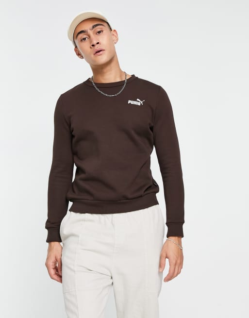 Puma Essentials Sweat petit logo Marron fonc