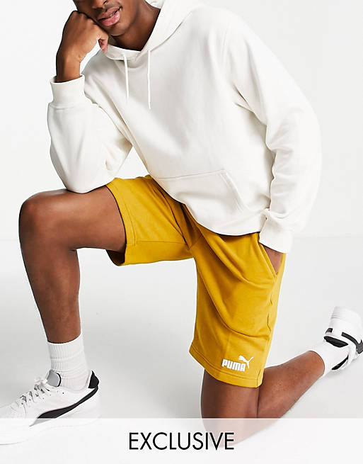  Puma Essentials sweat shorts in ochre exclusive to  