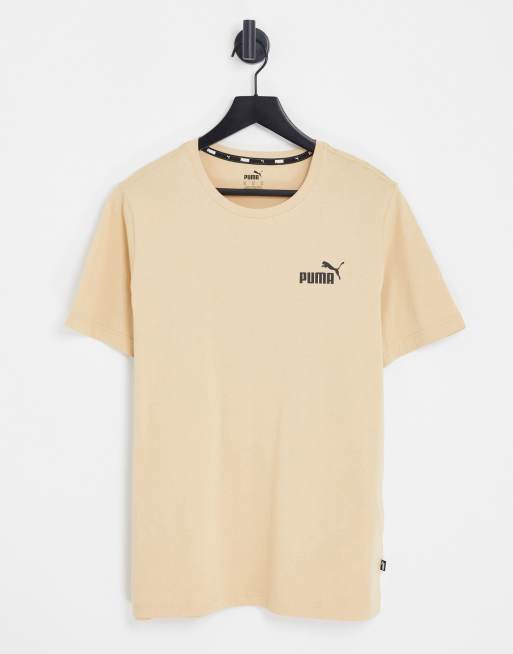 Puma - Essentials - T-shirt avec petit logo - Beige