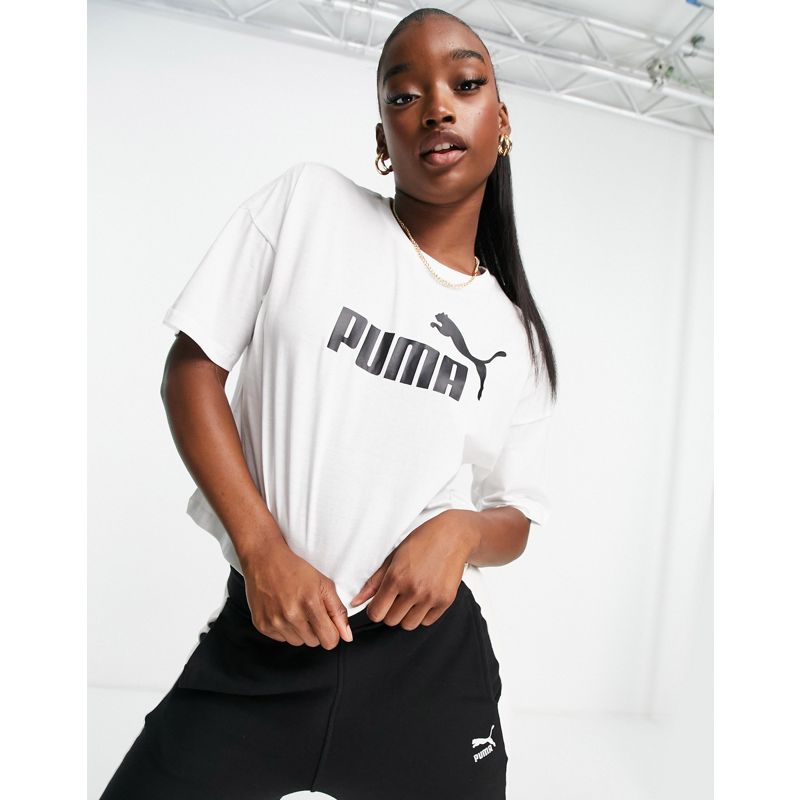 Activewear 2Nsd6 PUMA - Essentials - T-shirt corta bianca con logo