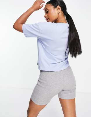 Essentials - T-shirt corta con logo blu - Puma T-shirt donna  - immagine3
