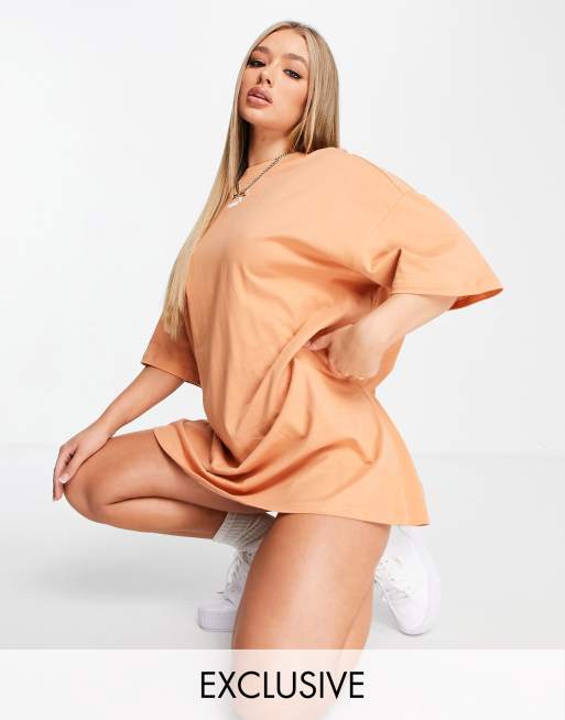 PUMA Essentials T-shirt dress in tawny brown