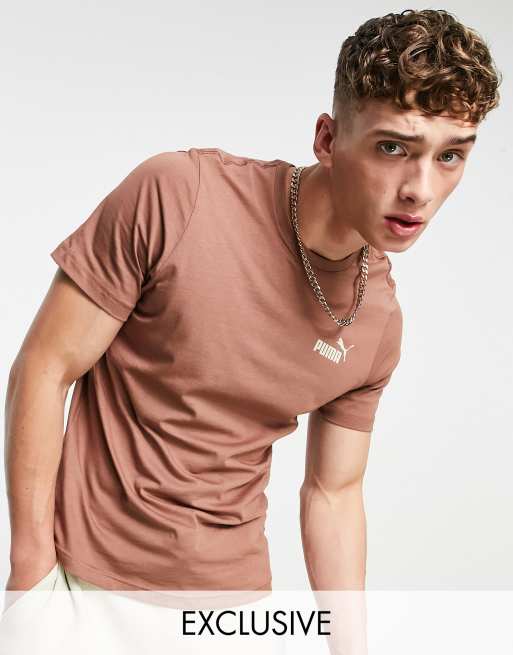 Puma Essentials t-shirt in chocolate | ASOS