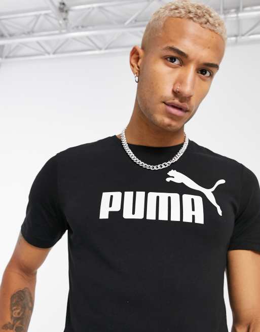 PUMA - Essentials - T-shirt met groot logo in zwart, 3 van 4