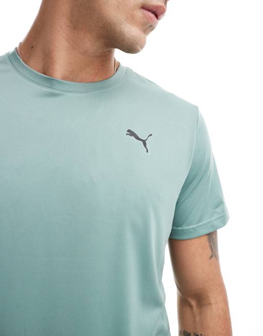 Puma Essentials t-shirt with puma cat logo in sage, 4 of 4
