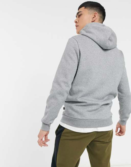 Puma Essentials zip through hoodie with small logo in grey | ASOS