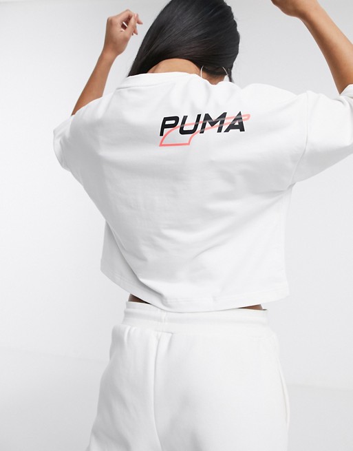 Puma Evide backprint t-shirt in white