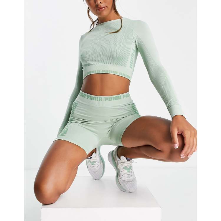 Puma evoKNIT seamless leggings in frosty green