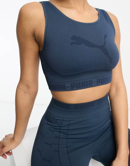 Puma Evoknit crop top in grey