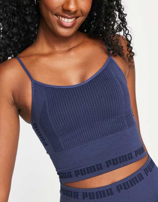 Puma Evoknit seamless crop top in spellbound ASOS