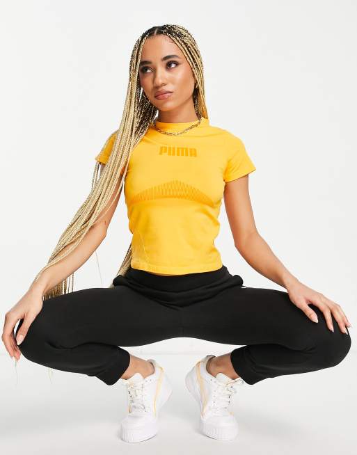 Puma Evoknit t-shirt in yellow | ASOS