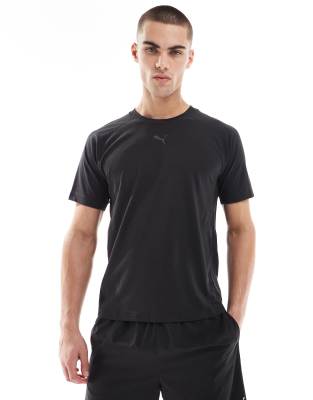 asos Puma Evolve Run short sleeve t-shirt in black