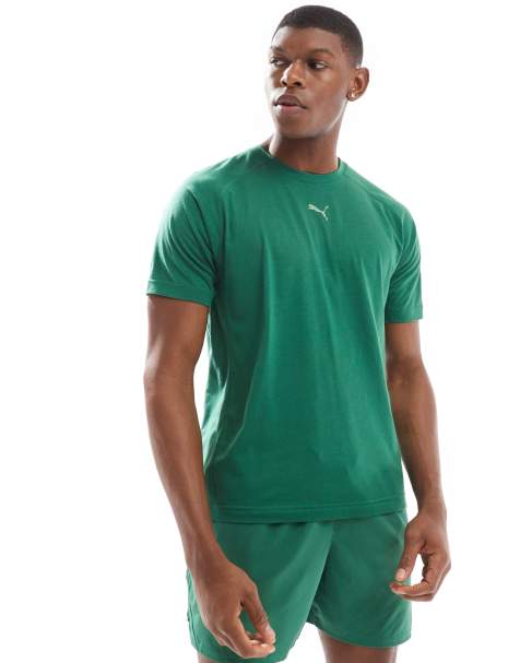 PUMA – Evolve Training – Kurzärmliges Lauf-T-Shirt in Grün - view 1