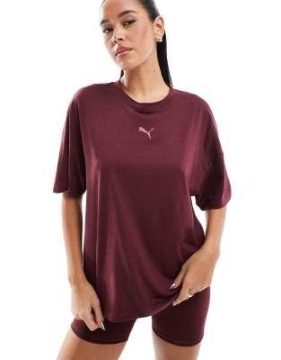 Puma Puma Evolve Training t-shirt in burgundy-Purple