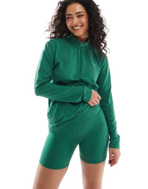 Puma Evolve Training 5" tight shorts in olive green