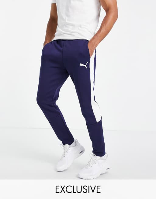 Blue puma joggers sale