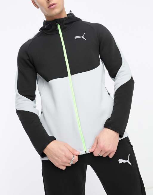 Puma Evostripe full-zip hoodie in grey ASOS