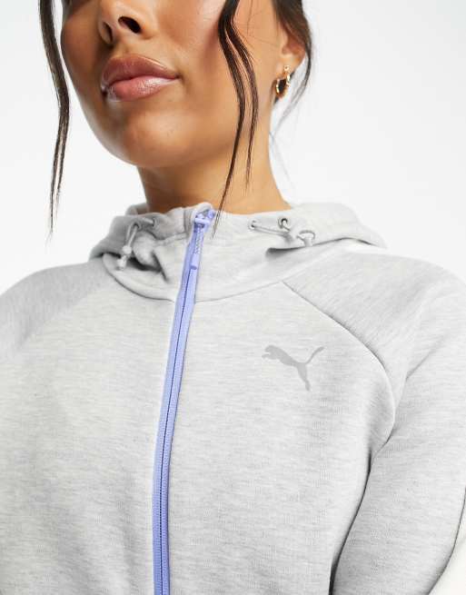 Puma Evostripe full-zip hoodie in grey ASOS