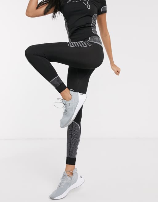 Puma Evostripe high rise cropped leggings in black