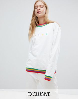 puma sweatshirt white
