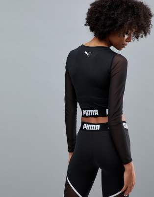 puma mesh long sleeve top