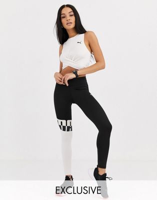 puma leggings black and white