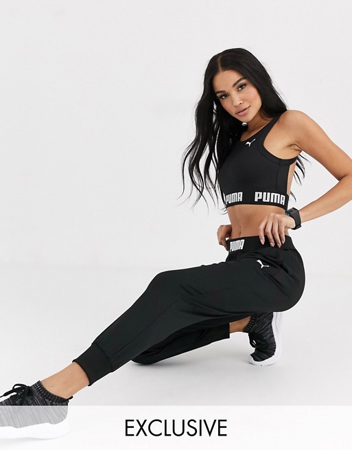 Puma exclusive to ASOS drapey pants in black