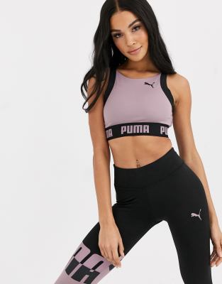 Puma exclusive to ASOS glam bra in purple