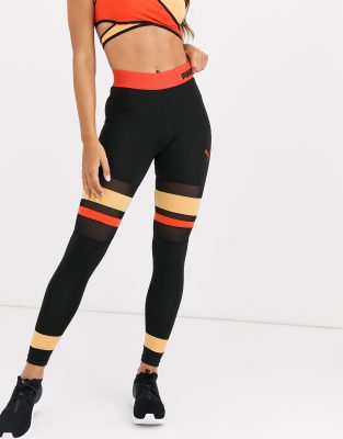 puma orange leggings