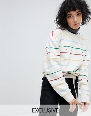 puma striped sweatshirt