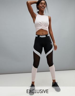 puma mesh panel leggings