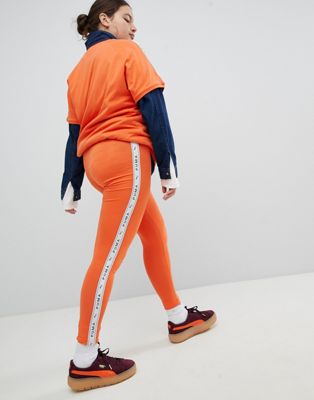 orange puma leggings