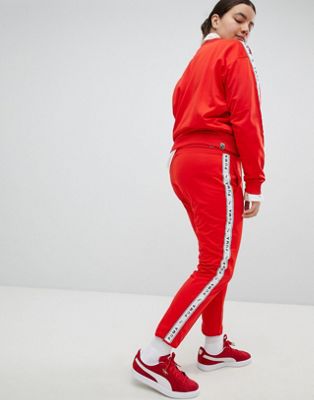 puma red track pants