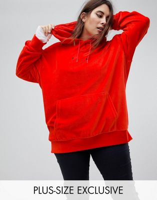 puma red velvet hoodie