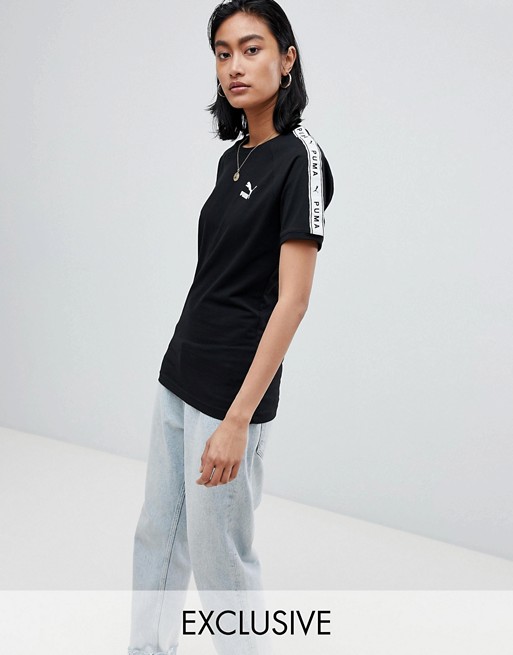 Puma | Puma Exclusive To ASOS T-Shirt With Taped Side Stripe In Black