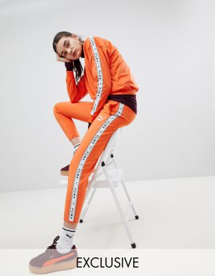 orange puma sweatpants