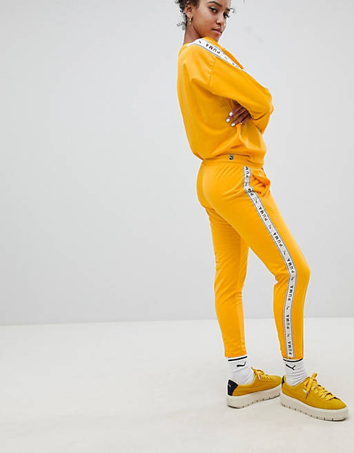 Puma Exclusive To ASOS Taped Track Pants Yellow |