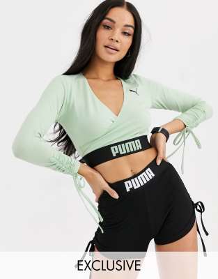 Puma exclusive to ASOS wrap crop top in 