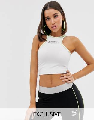 white puma crop top