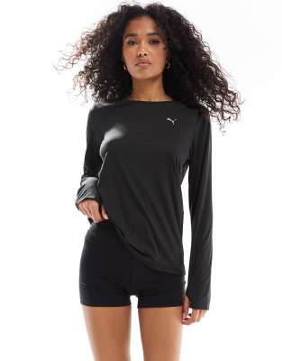 PUMA - Favorites - Langärmliges Lauf-Shirt in Schwarz