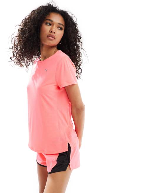 Puma Favourites running t shirt in neon pink