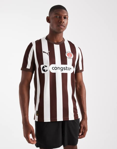 Puma FC St. Pauli 25/26 home jersey in brown and white - view 1