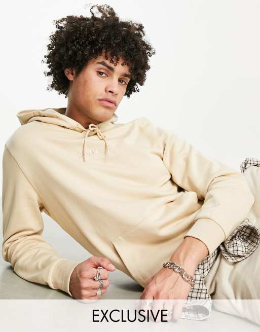 PUMA - Felpa beige con cappuccio e logo ricamato - In esclusiva per ASOS