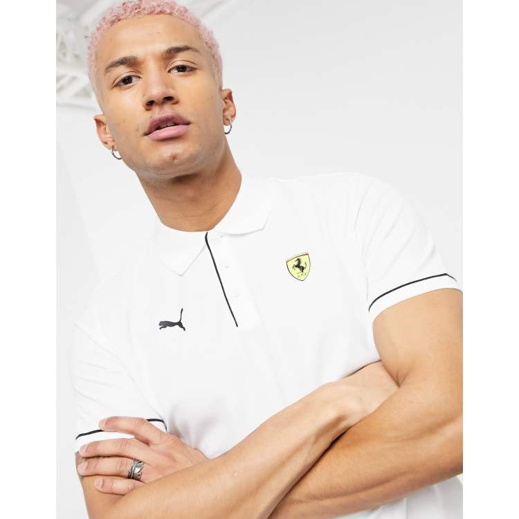 PUMA ferrari race polo in white ASOS