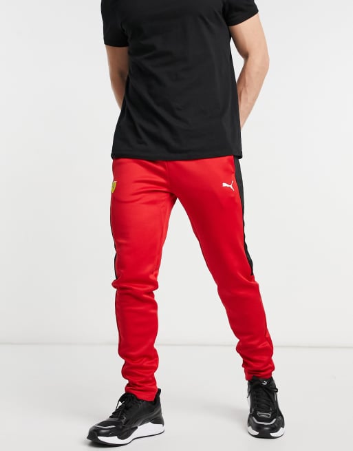 Patriottisch Port Bergbeklimmer PUMA ferrari T7 tracksuit bottoms in red | ASOS