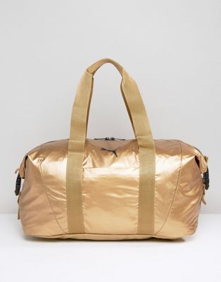 puma gold gym bag