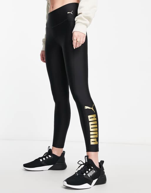 PUMA – Fit Eversculpt – 7/8-Leggings in Schwarz mit Logo und hohem Bund