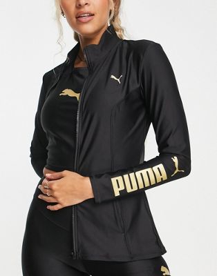 Puma fit Eversculpt fitted track top in black - ASOS Price Checker