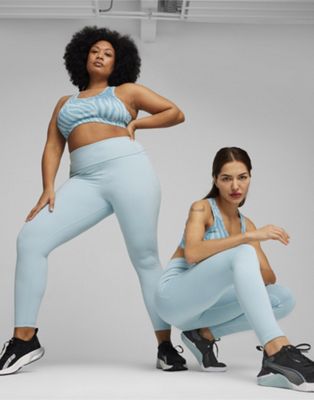 Puma Fit high waist tights in light blue - ASOS Price Checker