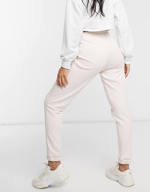 Puma fleece sweatpants in beige | ASOS